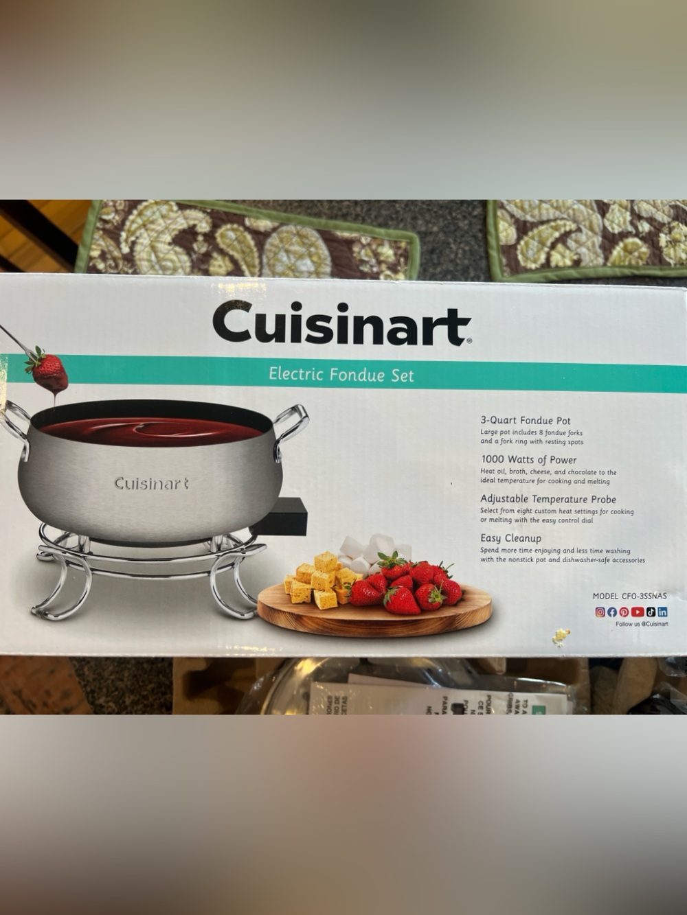 Cuisinart Stainless Steel Electric Fondue Pot 
Brand new in original packaging